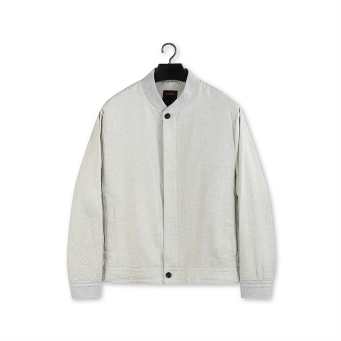 zegna normandy linen bomber jacket